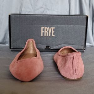 Frye light rose suede ballet flat sz 7.5 M